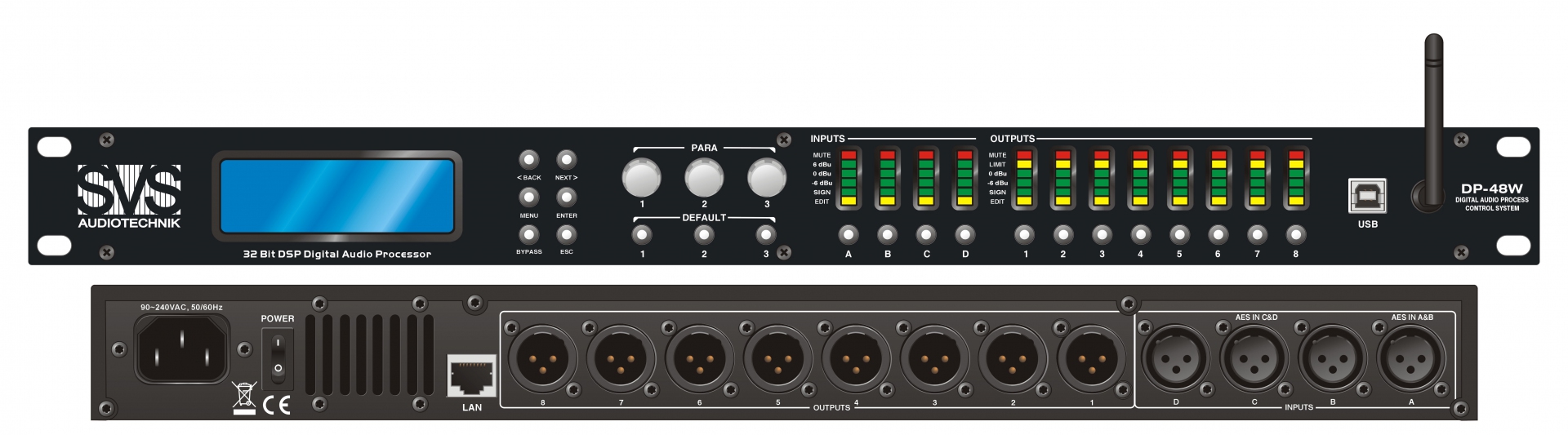 SVS Audiotechnik DP-48W Цифровой процессор: 4 входа 8 выходов в Егорьевске
