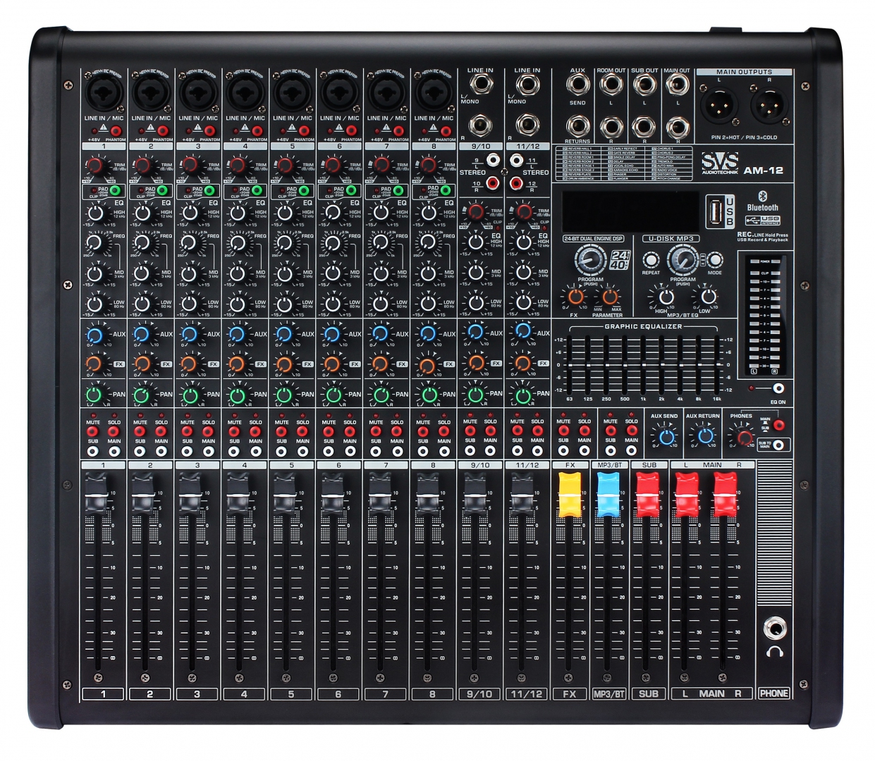 SVS Audiotechnik mixers AM-12 Микшерный пульт аналоговый, 12-канальный в Егорьевске