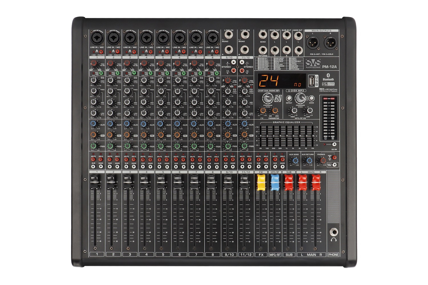 SVS Audiotechnik mixers PM-12A Активный аналоговый микшерный пульт, 12-канальный в Егорьевске